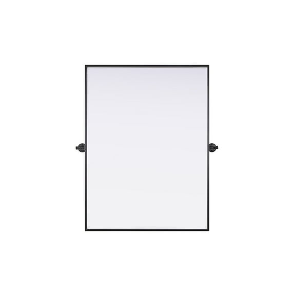 Elegant Kitchen and Bath Amoura 27X36 Pivot Mirror In Black