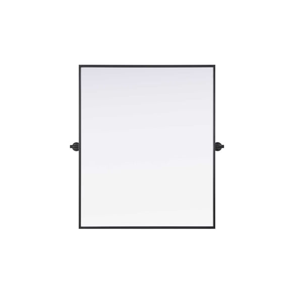 Elegant Kitchen and Bath Amoura 30x36 Pivot Mirror in Black