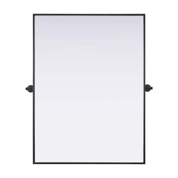 Elegant Kitchen and Bath Amoura 40X30 Pivot Mirror In Black