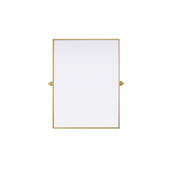 Elegant Kitchen and Bath Amoura 40X30 Pivot Mirror In Brass