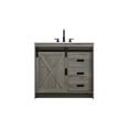 thumbnail image 1 of Elegant Kitchen and Bath Austin 36 inch Single Bathroom Vanity in Rustic Grey, 1 of 10
