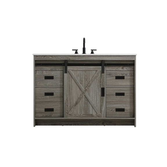 Elegant Kitchen and Bath Austin 48 inch Single Bathroom Vanity in Rustic Grey