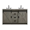 thumbnail image 1 of Elegant Kitchen and Bath Austin 54 inch Double Bathroom Vanity in Rustic Grey, 1 of 10