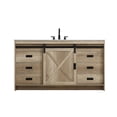thumbnail image 1 of Elegant Kitchen and Bath Austin 60 Inch Single Bathroom Vanity In Natural Oak, 1 of 15