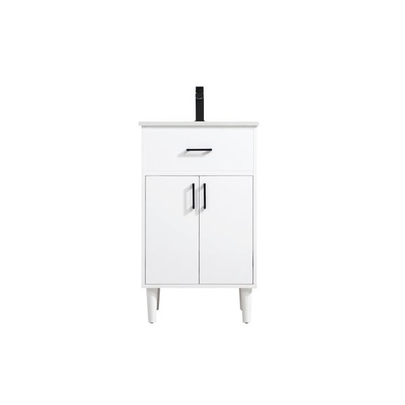 Elegant Kitchen and Bath Chandler 20 Inch Single Bathroom Vanity In White