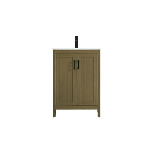 Elegant Kitchen and Bath Finnley 24 Inch Single Bathroom Vanity In Chestnut Brown