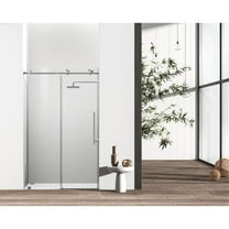 Elegant Kitchen & Bath SD101-4876BNK Tempered Glass Shower Door, Brushed Nickel
