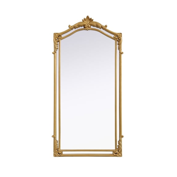 Elegant Kitchen and Bath Madeline 33.5X66 Traditional Mirror In Gold Leaf