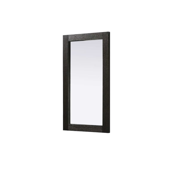 Elegant Kitchen and Bath Noah Wooden Rectangle Mirror 18 x 32 in Chocolate Oak