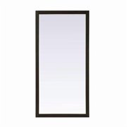 Elegant Furniture and Lighting Noah Rectangle Wood Mirror 72 x 36 in Chocolate Oak