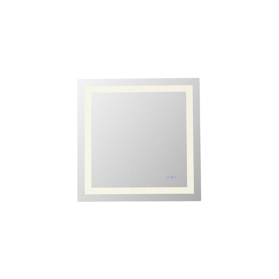 Elegant Kitchen and Bath Riven 30X30 Led Mirror, Adjustable Color 3000K/4200K/6400K
