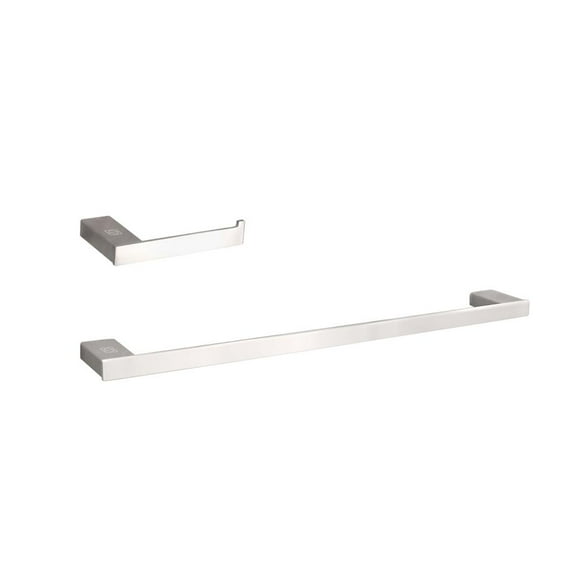 Elegant Kitchen and Bath Sofia 2-Piece Bathroom Hardware Set in Brushed Nickel