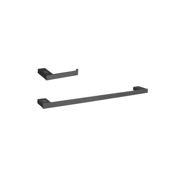Elegant Kitchen and Bath Sofia 2-Piece Bathroom Hardware Set in Matte Black
