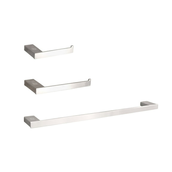 Elegant Kitchen and Bath Sofia 3-Piece Bathroom Hardware Set in Brushed Nickel