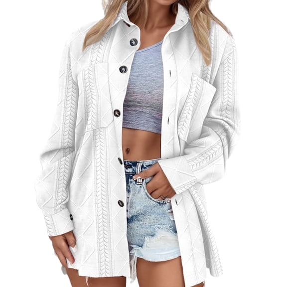 Elegant Knit Cardigan Featuring Lapel Button Front Design Cozy Solid And Patterned Sweater Coat For Autumn Winter Seasons Women Casual Dress Sweater Long Sleeve Hoodie Womens Long Hooded Sweatshirt