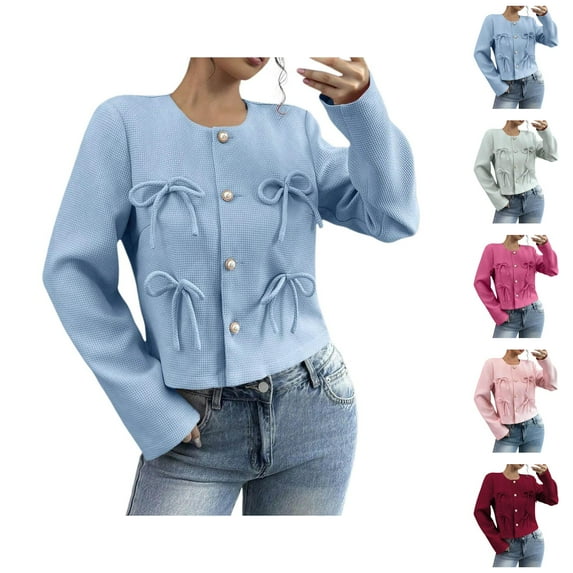 Elegant Knit Cardigan Sweater Long Sleeve Open Front Casual Lightweight Outerwear For Autumn Season Cardigan Sweaters for Women