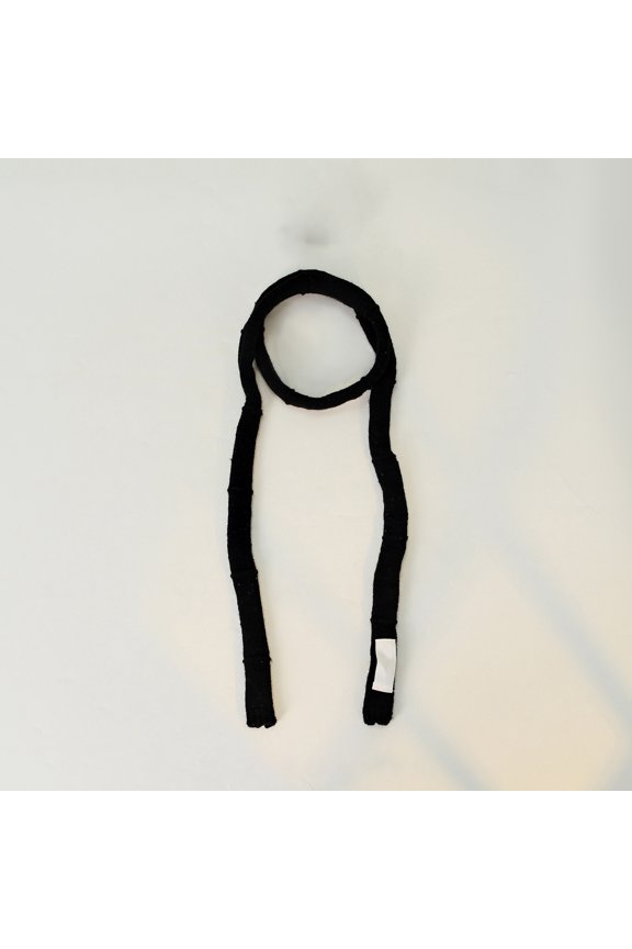 Elegant Knit Long Loop Scarf For Cozy Winter Fashion And Neck Warmer, Black