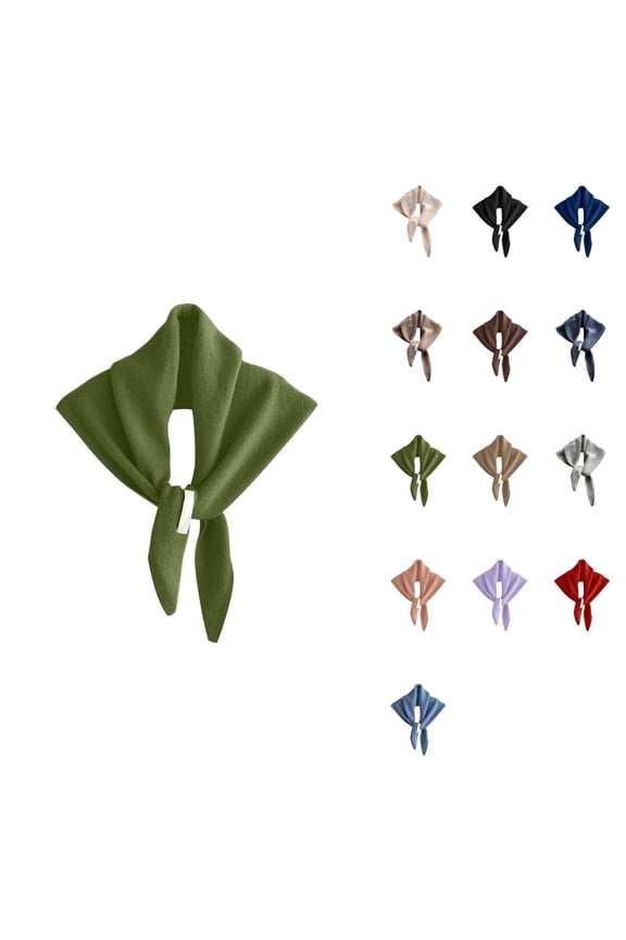 Elegant Knitted Wool Triangle Scarf, Soft Warm Shawl Wrap for Women, Versatile Fashion Neckwear Accessory