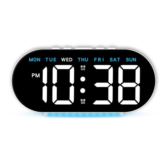 Elegant LED Alarm Clock with Soft Lighting and USB Charging Capability