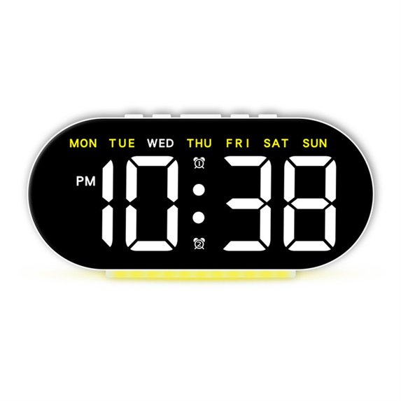 Elegant LED Alarm Clock with Soft Lighting and USB Charging Capability