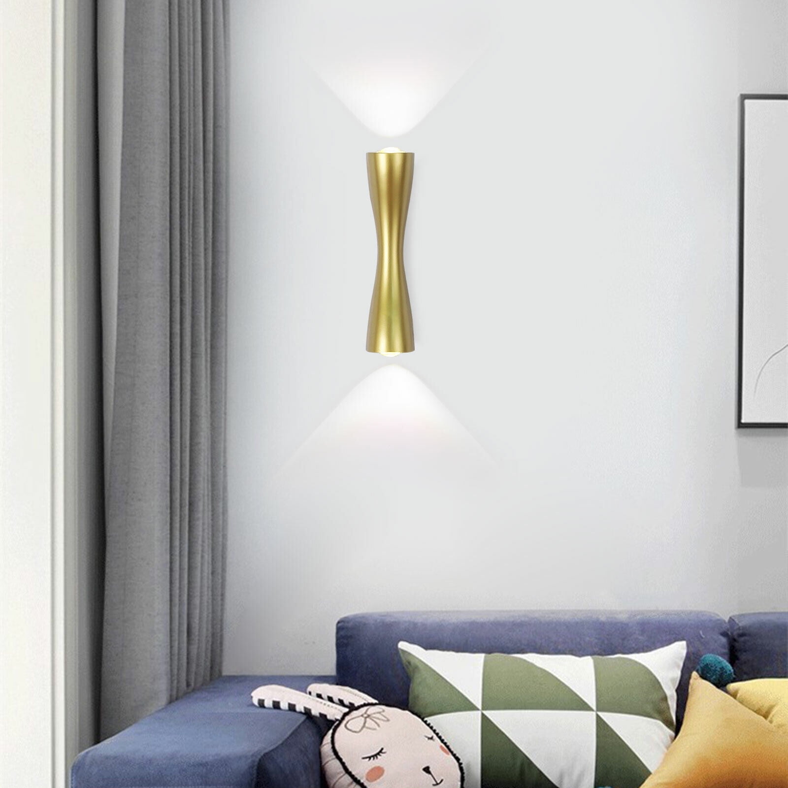 Elegant LED Wall Light Up&Down Lamp Sconce Lighting Home Bedroom ...
