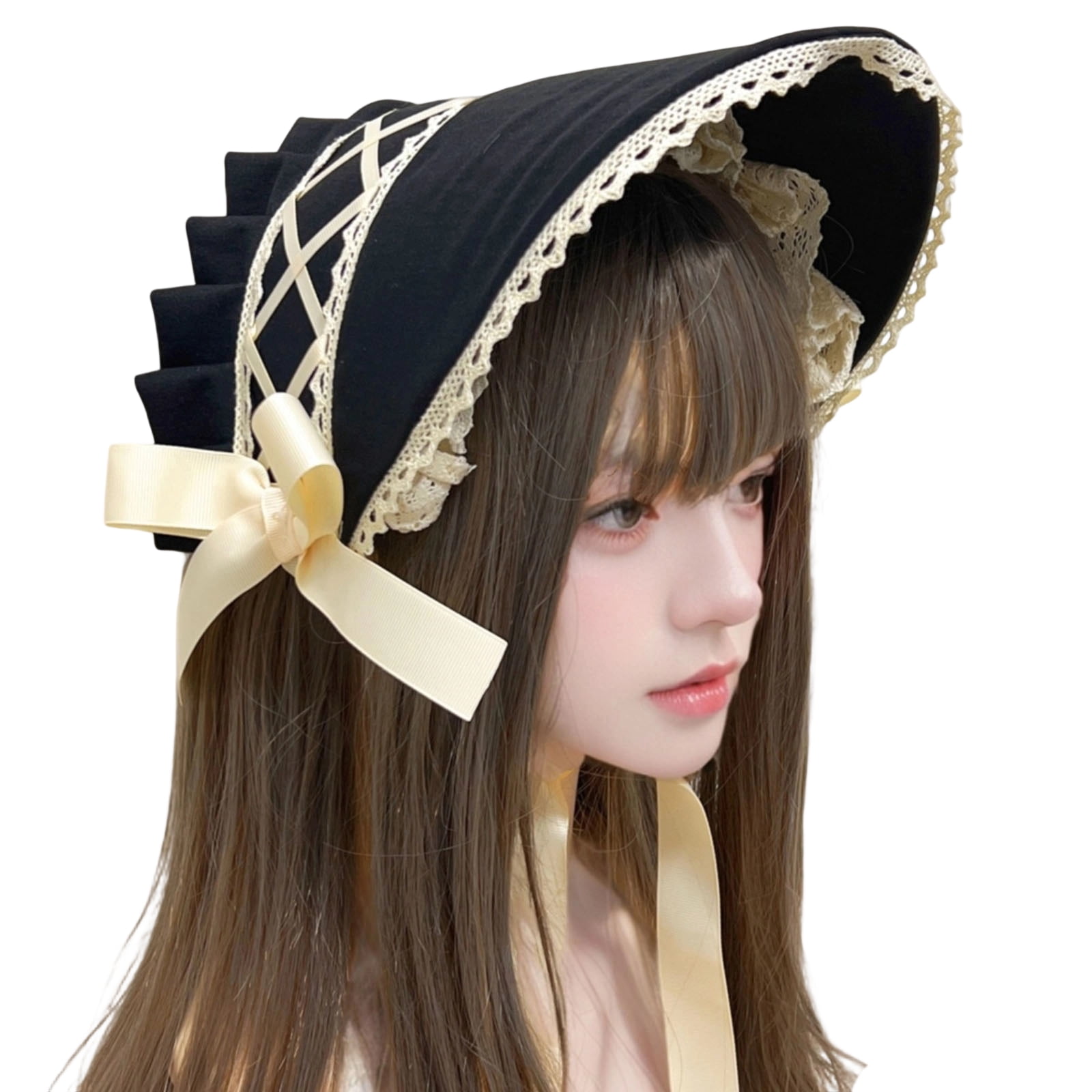 Elegant Lace Bowknot Bonnet Hat for Women Tea Party Theme Event ...