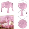 thumbnail image 1 of Elegant Lace Canopy Net No Frame Required For Easy Setup Fit For Twin Full Queen And Beds Enhance Your Bedroom Decor Curtain - 1 * Mosquito Net, Mesh, 1 of 4