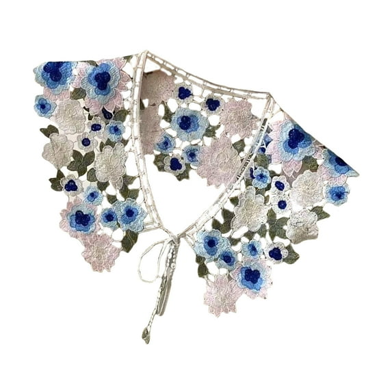 Elegant Lace Crochet Shawl Decorative Flower Collar For Women Breathable And All Matching Great For Various Occasion
