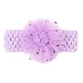 thumbnail image 1 of Elegant Lace Flower Hairbands for Toddler Baby Girls and Boys Soft Elastic Headwear Accessories,Color:Purple, 1 of 3
