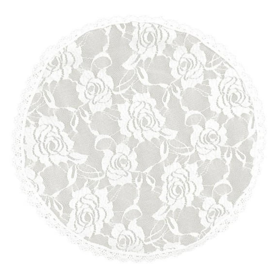 Elegant Lace Flower HeadCovering for Wedding Round Hairscarf Church Headwear Bandanas Female Evening Party Headwrap