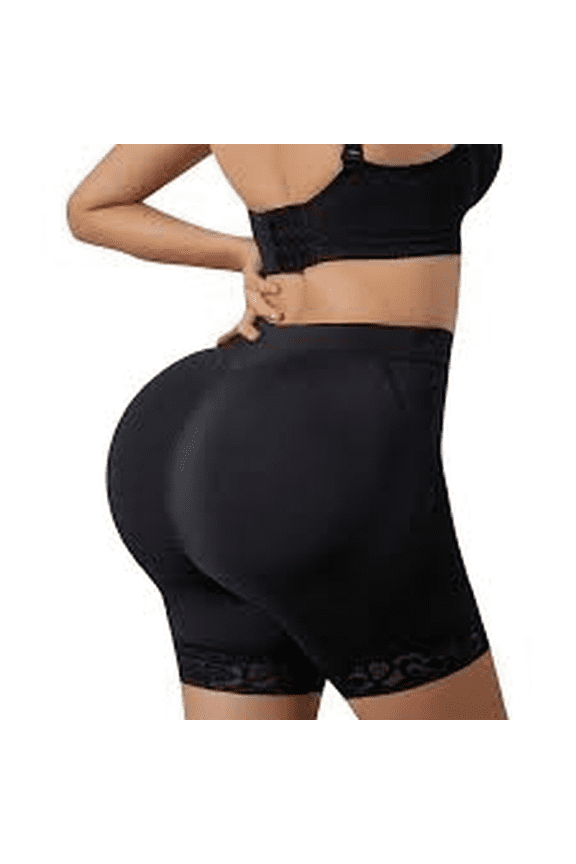 Elegant Lace Padded Butt Lifter Shapewear Panties with Polyamide Material - 3- in-1 Enhancer Fake Buttocks Body Shaper Tummy Control