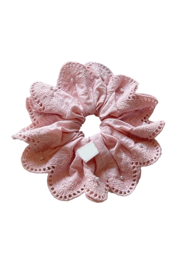 Elegant Lace Scrunchie Hair Tie Soft Fabric Hair Accessory For Women Girls Daily Party Wedding Casual Prom Occasion