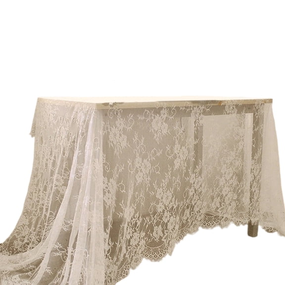 Elegant Lace Tablecloth Florals Embroidery Table Covers For Wedding Reception Vintage Homes Dining Party Decoration