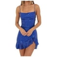 thumbnail image 1 of Elegant Ladies Glitter Party Dress with Back Lace Strap and Leaf Edge Sleeveless Design for Events, 1 of 5