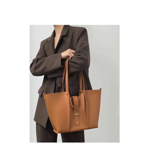 Elegant Ladies' Large Capacity Handbag - High-End Material, Versatile Carry Options