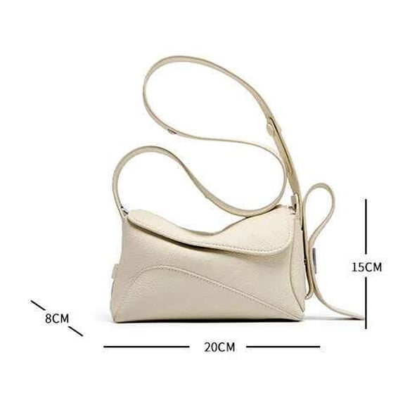 Elegant Ladies' Large Capacity Real Leather Handbag for Everyday Use Adjustable Crossbody Style