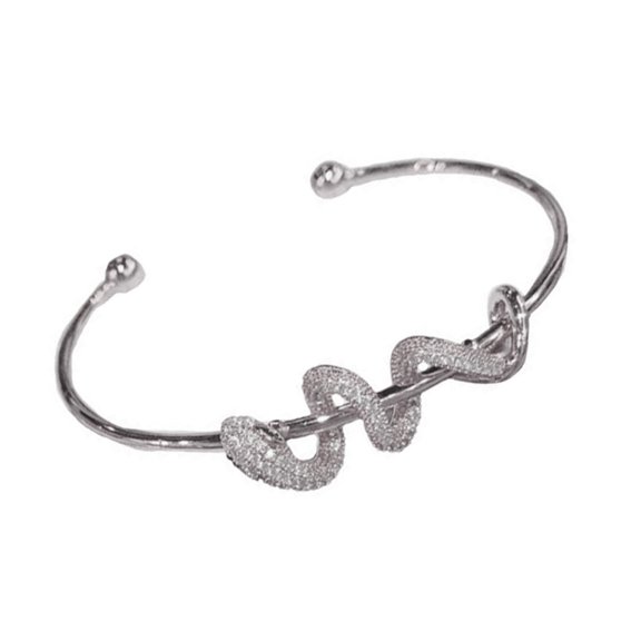 Elegant Ladies Snake Bracelet Adjustable Open Bangle Party Wear Bracelet