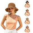 thumbnail image 1 of Elegant Ladies Sun Hat Bow Decor Anti‑UV Wide‑Brim Cap Soft Fold‑able Lightweight Spring Vacation Daily‑Wear Headwear, 1 of 4
