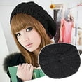 thumbnail image 1 of Elegant Ladies Wool Beret Knit Hat for Autumn Winter Season Warm Soft Comfortable Fashion Headwear Accessory, 1 of 7