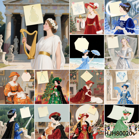 Elegant Lady Design Sticky Pad - Perfect for Planning, Diary & Handmade Greeting Cards! 100 Sheets, Must-Have for Creatives!