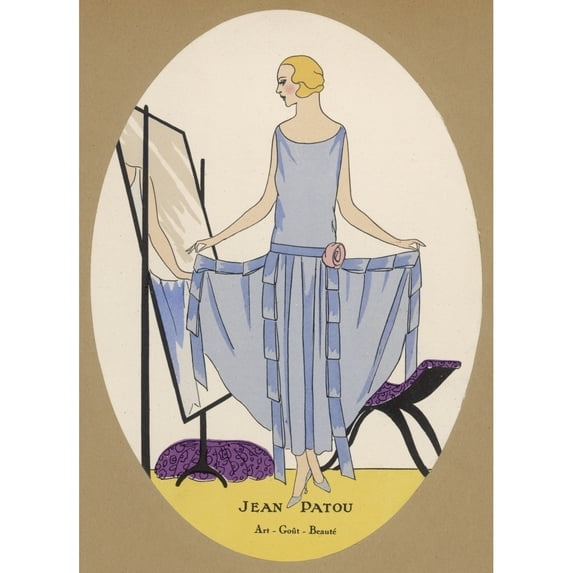 Elegant Lady Looking In The Mirror Poster Print By Mary Evans Picture Library (18 X 24)