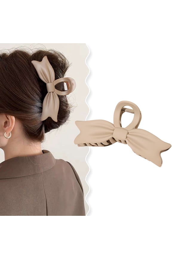 Elegant Large Bow Hair Clip for Women Back Head Hair Accessories Feminine Hairpin
