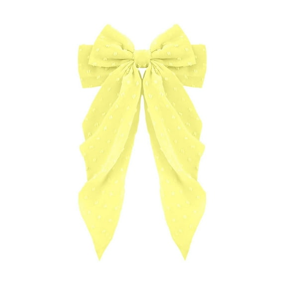 Elegant Large Chiffon Bow Hair Clip For Women Polka Barrettes Back Head Spring French Barrette Hair Accessories
