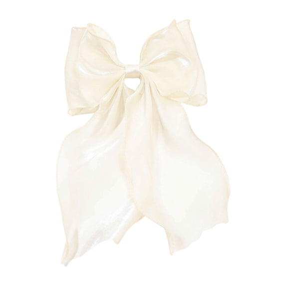 Large Hair Bow Clips for Women - Bright Silk Long Tail French Hair Ribbon Accessories for Girls