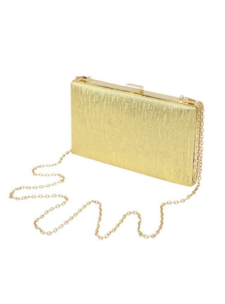 TEKMAGIC Womens Acrylic Evening Bag Glitter Clutch Purse Transparent Golden Box Handbag Shoulder Bag for Banquets Dinners Parties, Women's, Size: 19.5