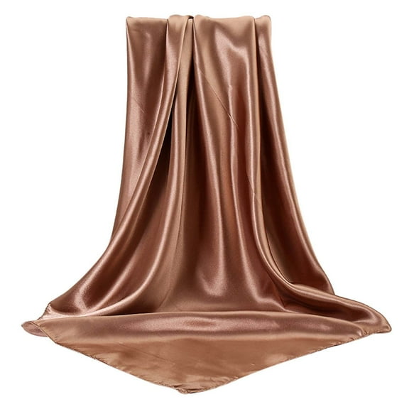 Elegant Large Square Satin Head Scarf Silk Hair Bandana Wrap For Women Fashion Accessory