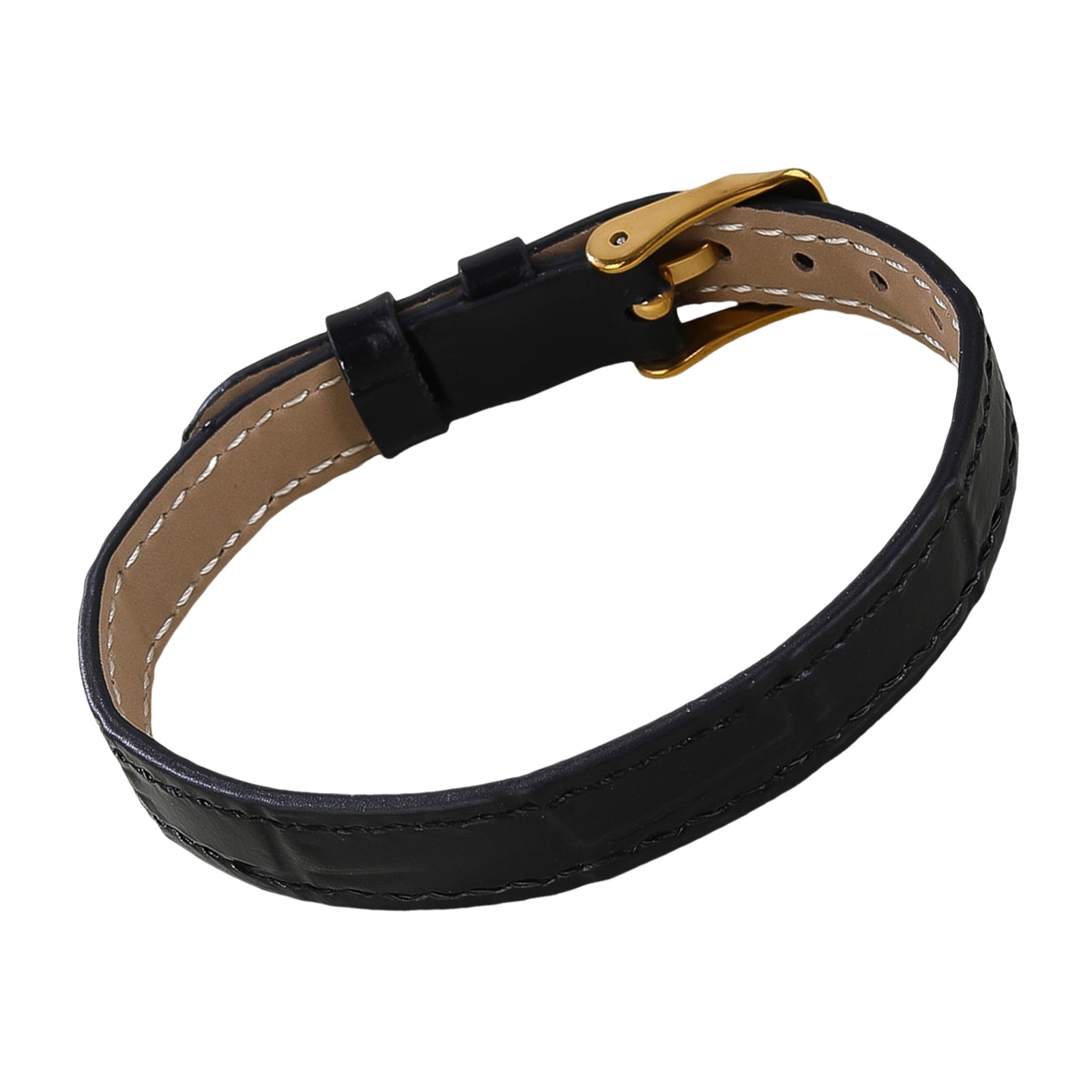 Elegant Leather Accent Stainless Steel Jewelry Secure Buckles Designs ...