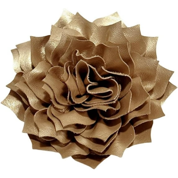 Elegant Leather Peony Flower Brooch Pin for Women Men Handmade Dainty Imitation Leather Rose Floral Brooches Lapel Pins Glossy Wedding Holiday Christmas Dress Accessories Jewelry Gift