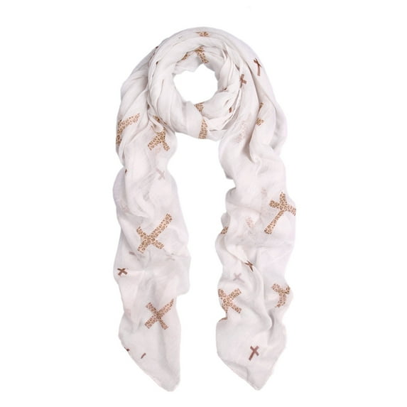 Elegant Leopard Cross Animal Print Scarf