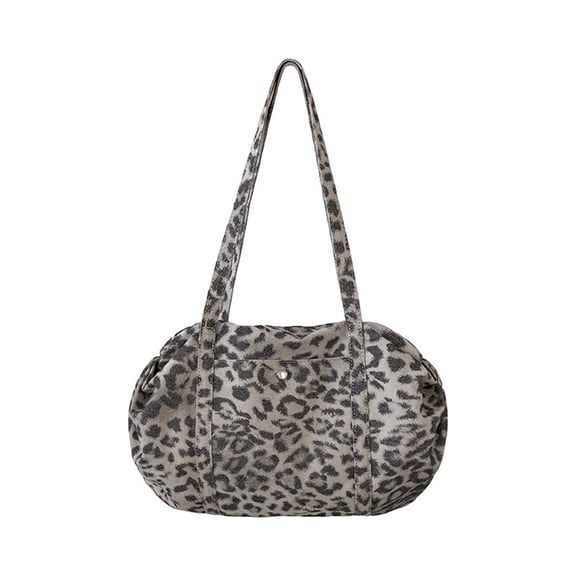Elegant Leopards Design Underarm Purse Cotton Shoulder Bag Evening Purse For Commuting Travel And Casual Outfits